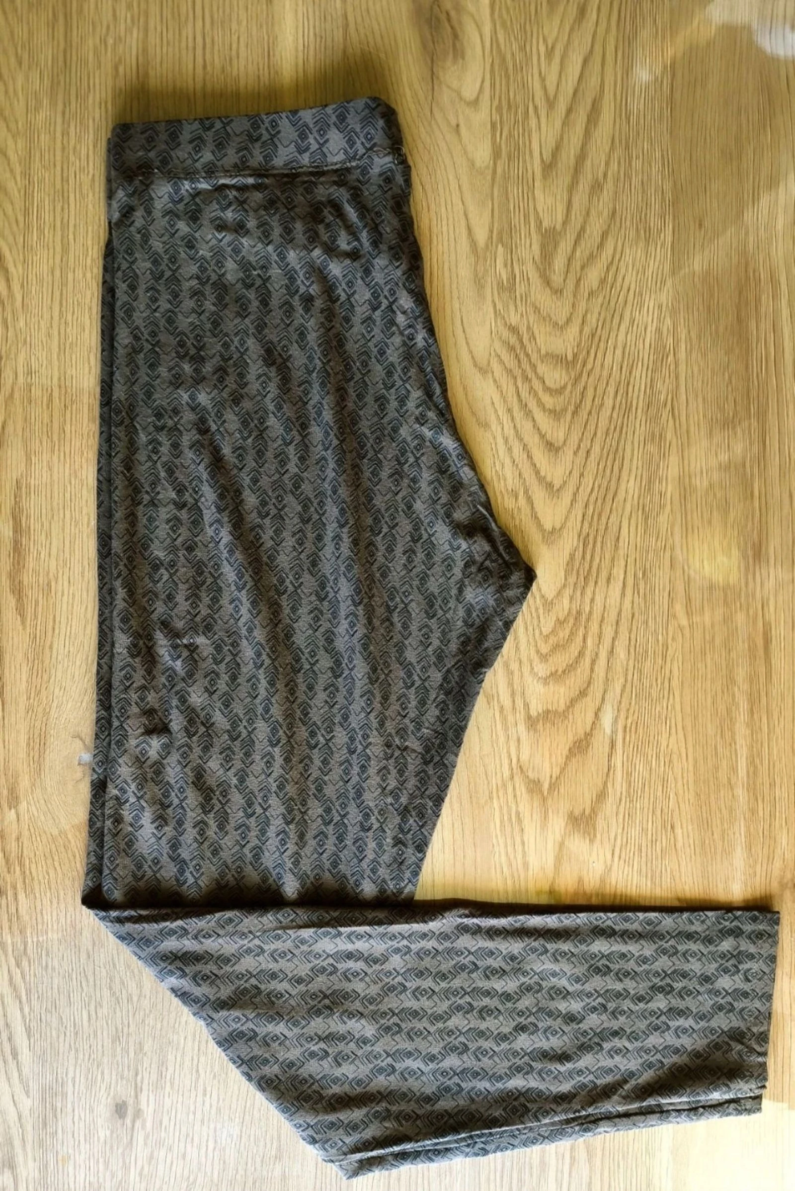 Legging Marron à Motifs Losanges